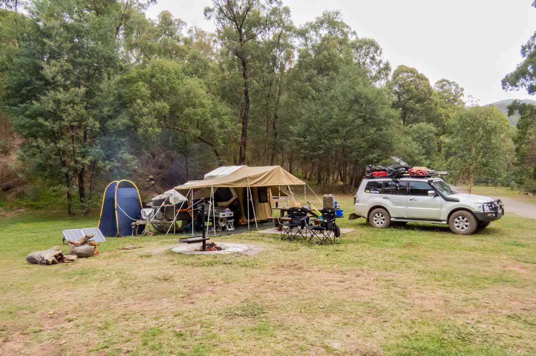 Our-camp-at-granny's-flat-near-jamieson - Track Trailer